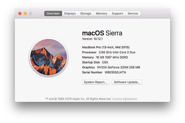 how much ram is needed for mac os sierra